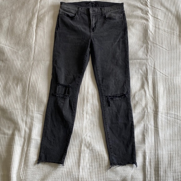 J brand jean midraise skinny leg grey - Picture 1 of 10